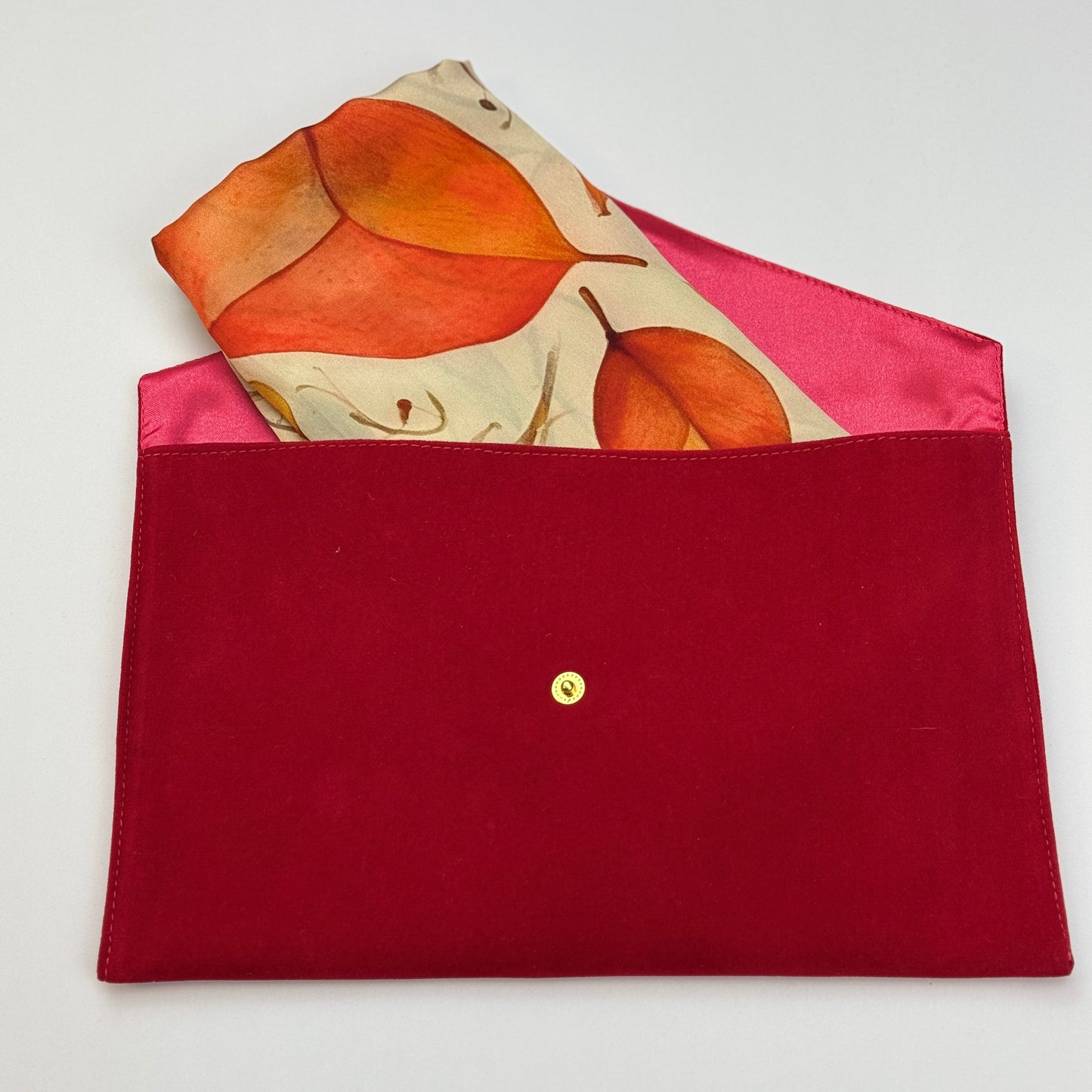 Herbstblätter Seidentuch aus Satin: Inspiriert von Wassily Kandinsky